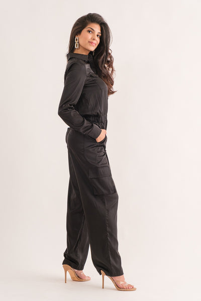 Utility Elastic Waist Satin Jumper