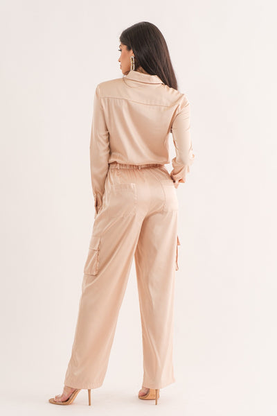 Utility Elastic Waist Satin Jumper