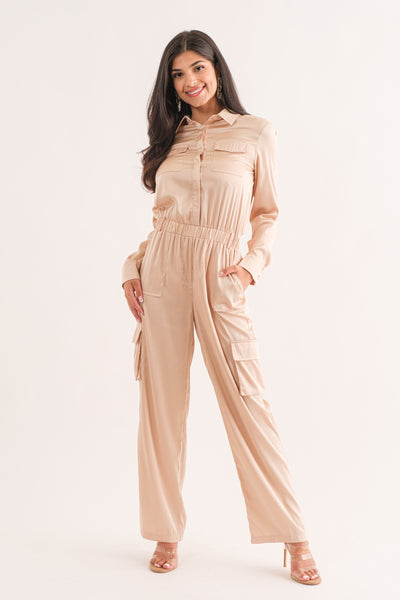 Utility Elastic Waist Satin Jumper