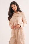 Utility Elastic Waist Satin Jumper