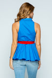 Peplum Color-Block Top