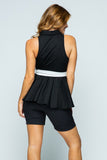 Peplum Color-Block Top