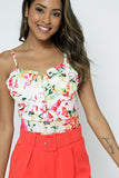 Floral Bustier Top