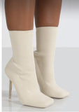 Square Toe Snug Fit Sock Boots