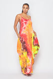 Rainbow Tie Dyed Pocketed Dress