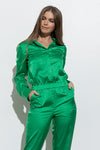 Elastic Waist Satin Jumper